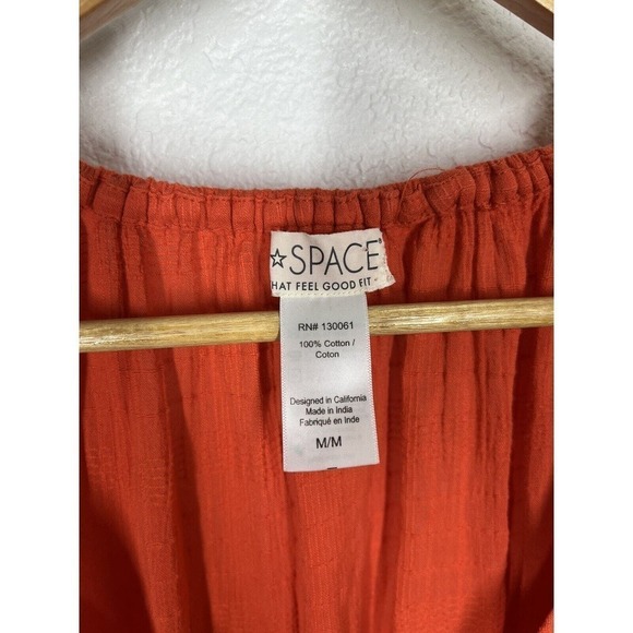L* Space Feelin Fine Coverup Dress Medium M Cutout Poppy Orange - Picture 2 of 5